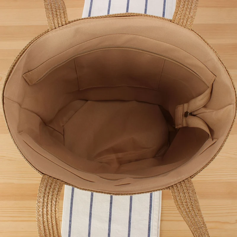 Stylische geflochtene Einkaufstasche mit elastischen Schulterriemen Skanto