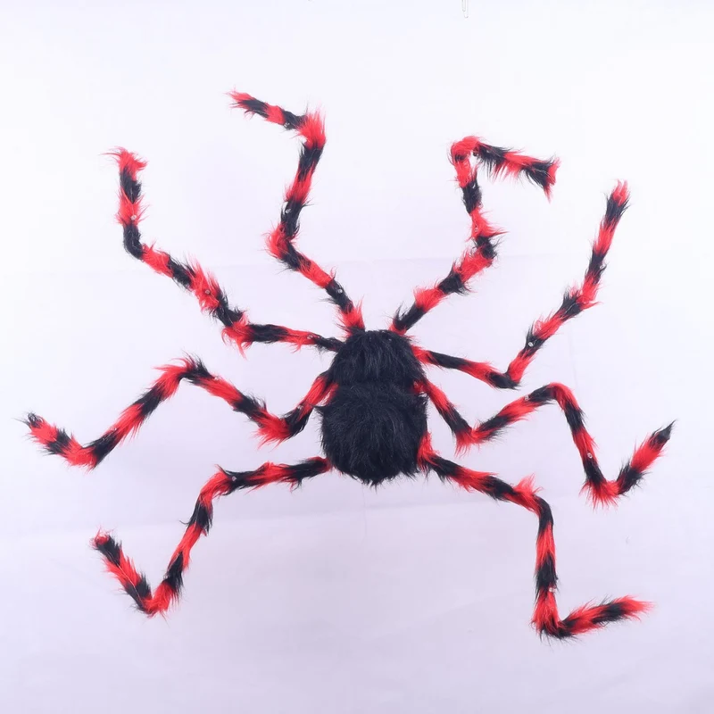 Gruselige Halloween Spinnen Dekoration mit LED-Beleuchtung