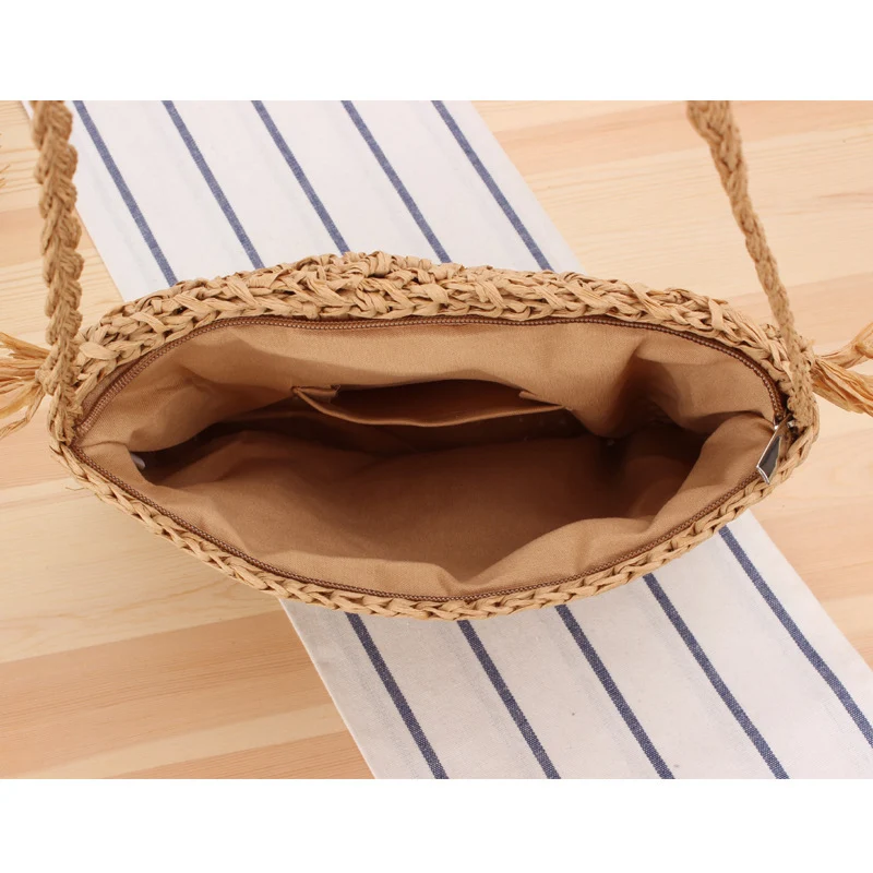 Handgefertigte Makramee-Crossbody-Tasche mit Fransen-Design Skanto