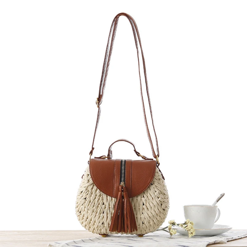 Handtasche mit einzigartigem Flechtdesign und eleganter Klappe Skanto