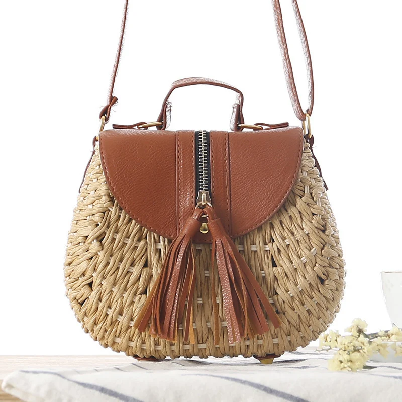 Handtasche mit einzigartigem Flechtdesign und eleganter Klappe Skanto