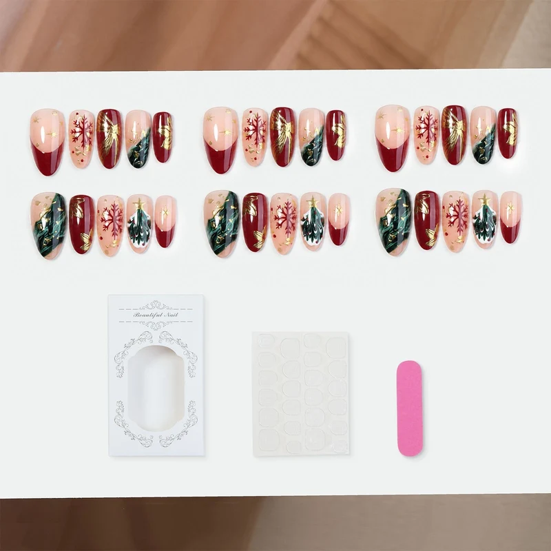 Kunstnagelset mit festlichen Motiven Brehn