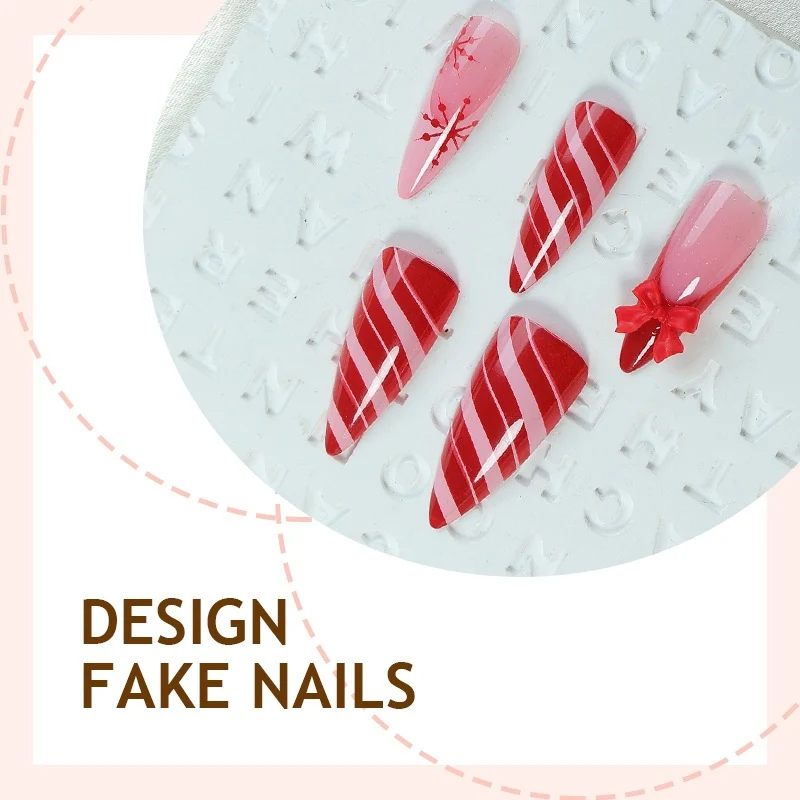 Kunstnagelset mit festlichen 3D-Sternen und eleganten Weihnachtsdesigns Brehn
