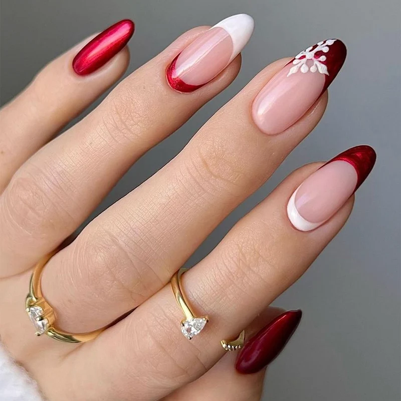 Kunstnagelset mit festlichem Winterthema Brehn