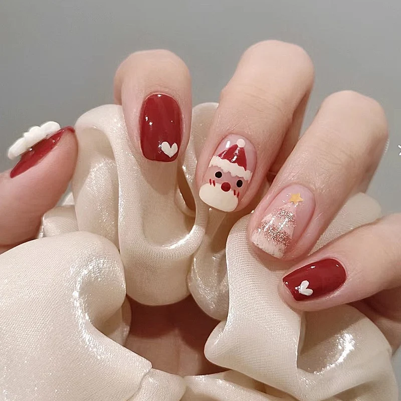 Kunstnagelset mit festlichem Winterthema Brehn