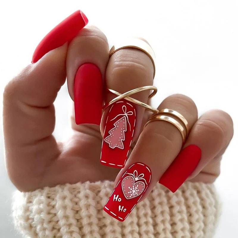 Kunstnagelset mit festlichem Winterthema Brehn
