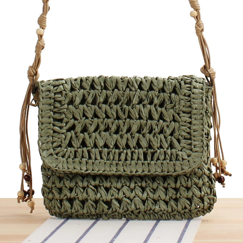 Hochwertige Handtasche aus gewebtem Naturmaterial Skanto