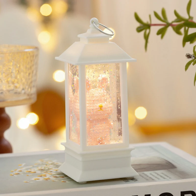 LED Dekorationslaterne mit Bärchen-Motiv
