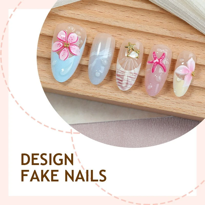 Kunstnagelset mit floralen Designs und eleganten Akzenten Brehn