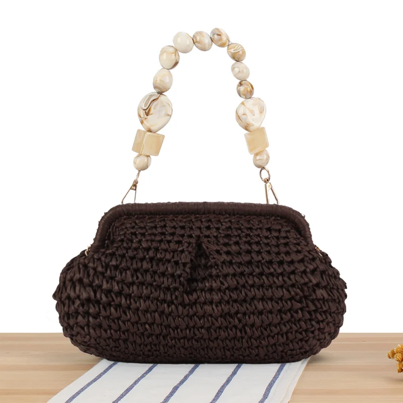 Handtasche mit dekorativem Holzgriff Skanto