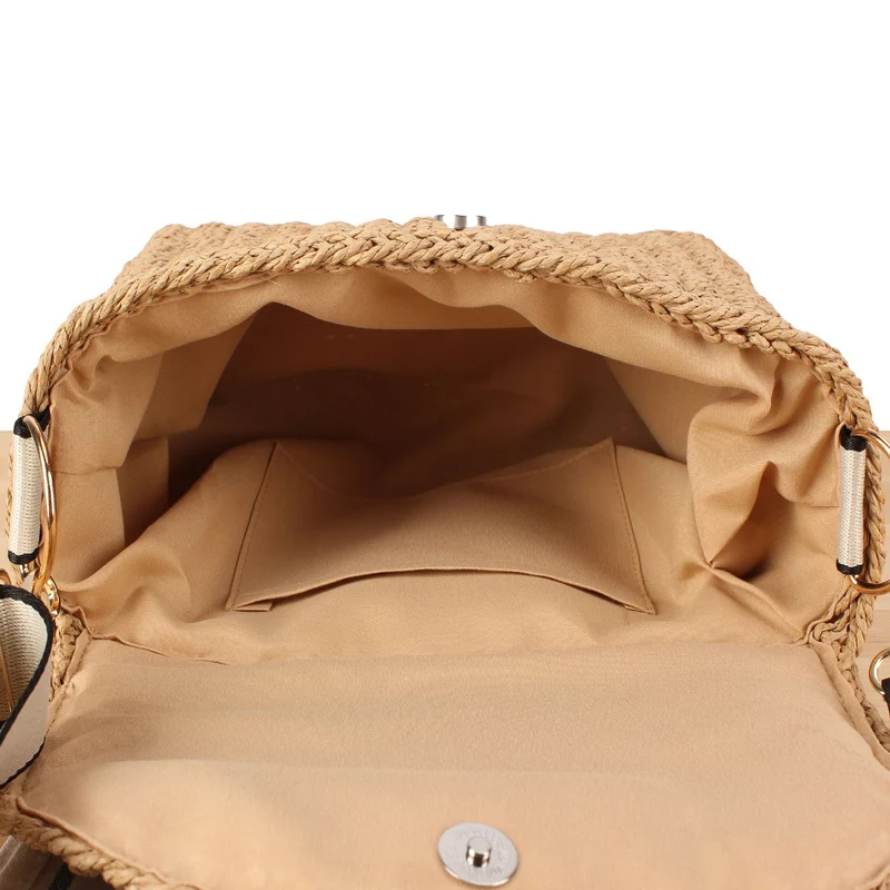 Handtasche aus gewebtem Naturmaterial mit verstellbarem Riemen Skanto