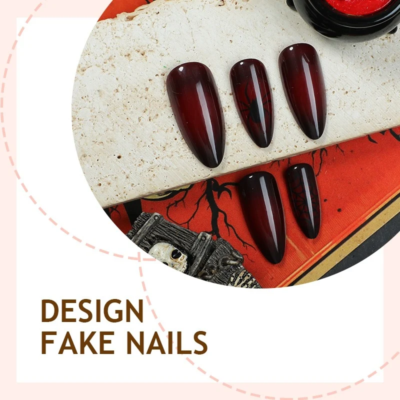 Kunstnagelset mit eleganten und tiefroten Nuancen Brehn