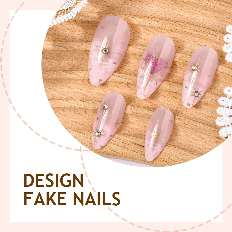 Kunstnagelset mit floralen Mustern Brehn