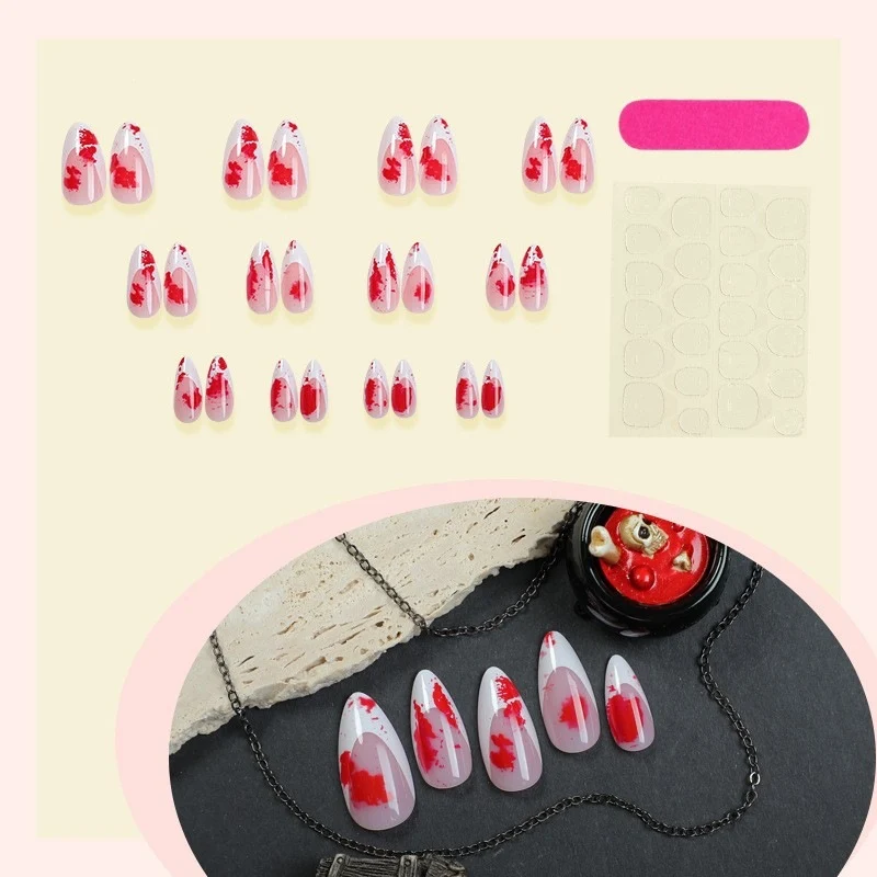 Kunstnagelset mit floralen Akzenten und ausgefallenem Design Brehn