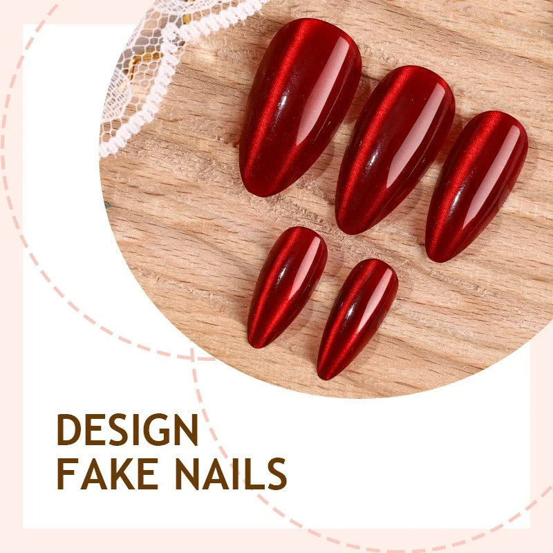 Kunstnagelset mit elegantem länglichem Design Brehn