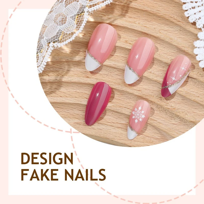 Kunstnagelset mit eleganten Farbverläufen und floralem Design Brehn
