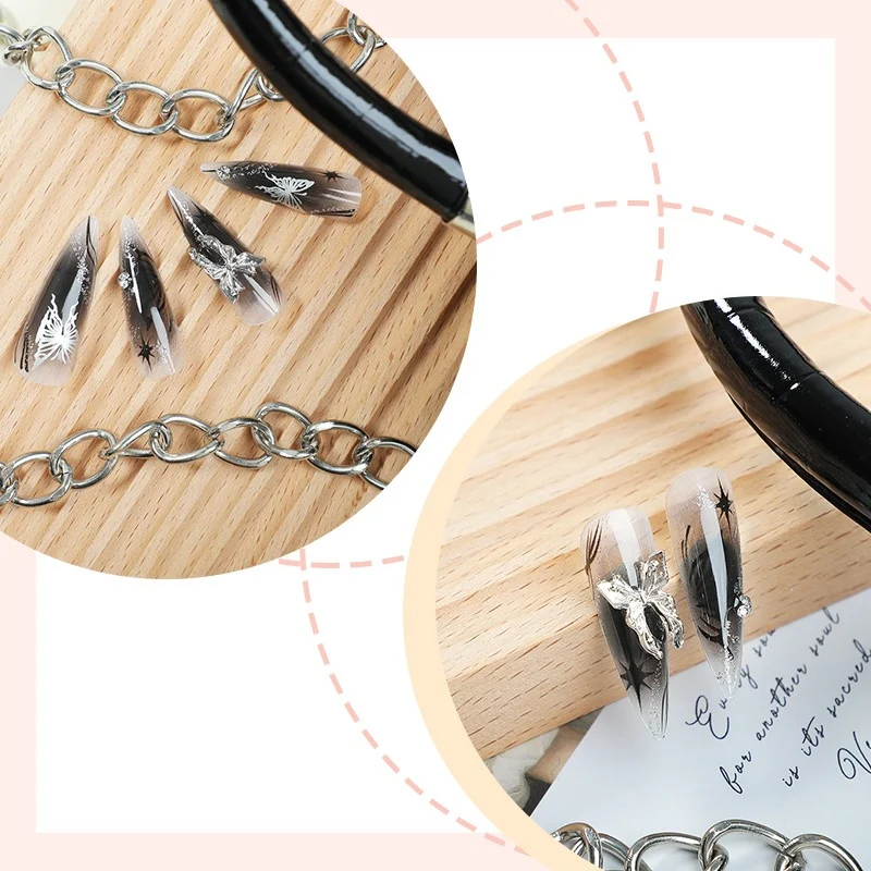Kunstnagelset mit elegantem, floralem Design und Glitzerdetails Brehn