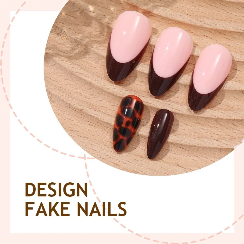 Kunstnagelset mit elegantem Farbverlauf und trendigen Tiermotiven Brehn