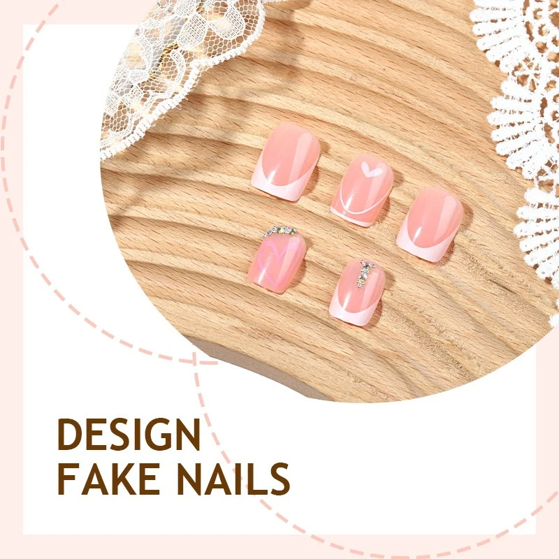 Kunstnagelset mit elegantem Design und funkelnden Akzenten Brehn