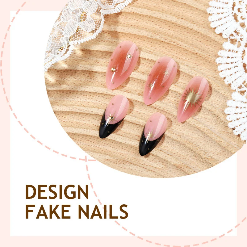 Kunstnagelset mit edlen Blüten- und Glitzerverzierungen Brehn