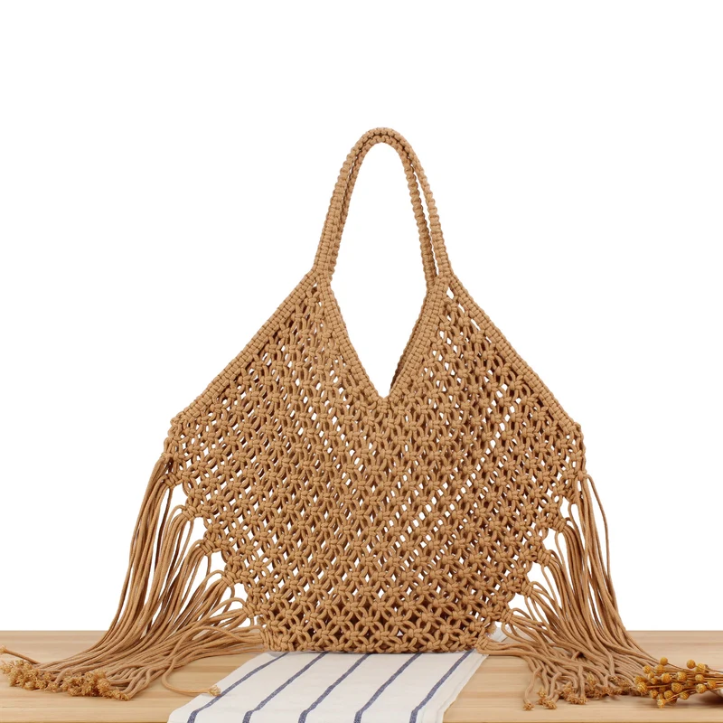 Großer Makramee-Einkaufskorb Skanto