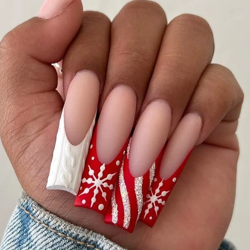 Kunstnagelset für festliche Anlässe mit eleganten Wintermotiven Brehn