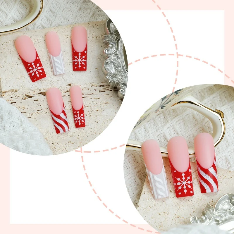 Kunstnagelset für festliche Anlässe mit eleganten Wintermotiven Brehn