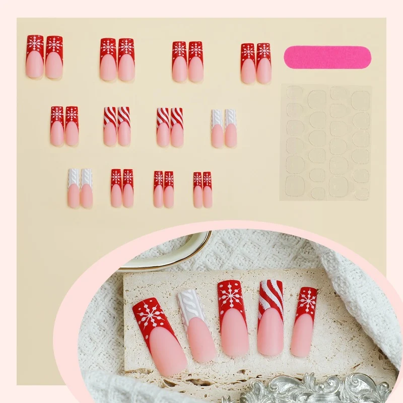 Kunstnagelset für festliche Anlässe mit eleganten Wintermotiven Brehn