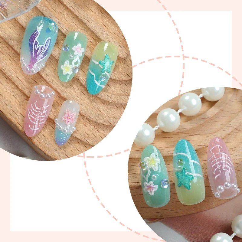 Kunstnagel-Set mit maritimen Motiven Brehn