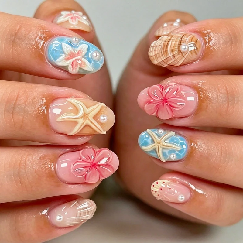 Kunstnägel mit maritimen Motiven Brehn