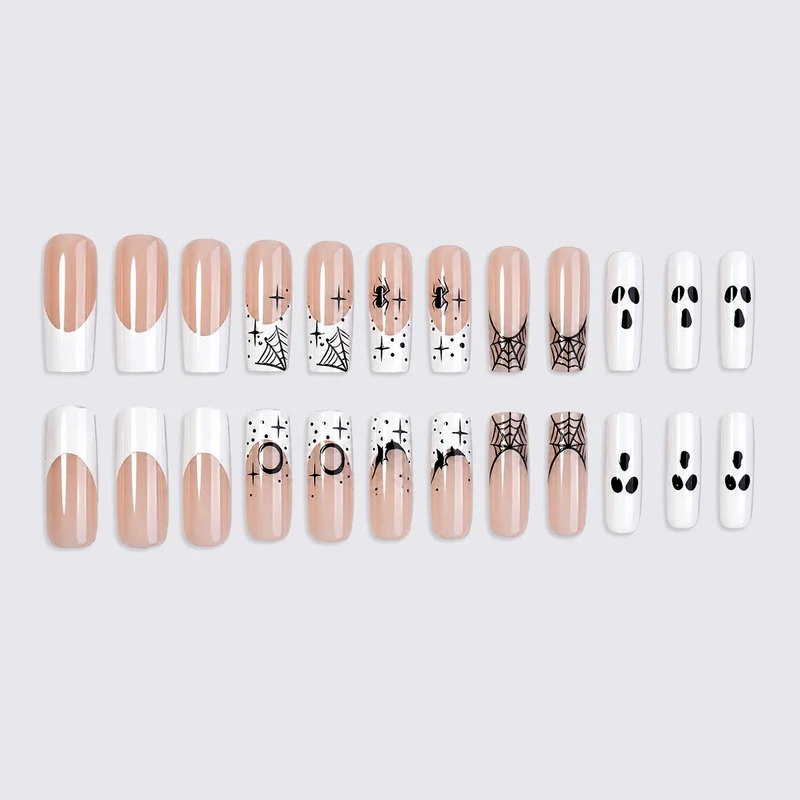 Kunstnagelset mit Halloween-Motiven und kreativen Designs Brehn