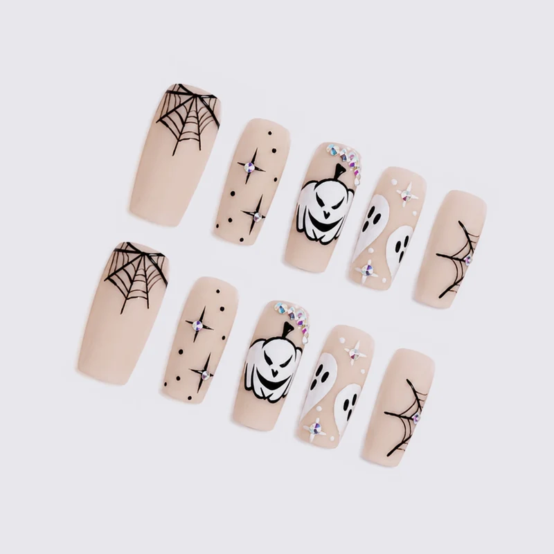 Kunstnagelset mit gruseligem Halloween-Motiv Brehn