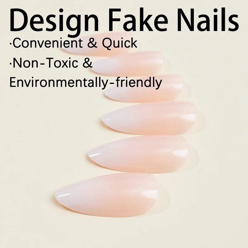 Kunstnägel mit elegantem French-Design und selbstklebenden Nägeln Brehn