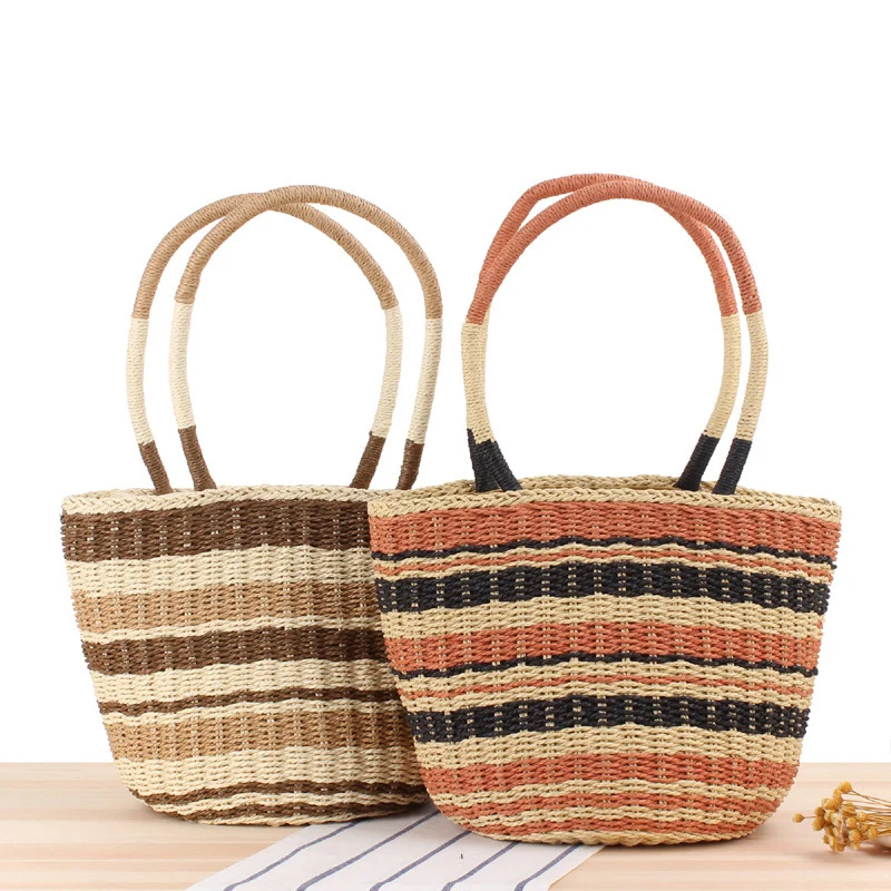 Geflochtene Strandtasche mit breitem Tragegriff Skanto