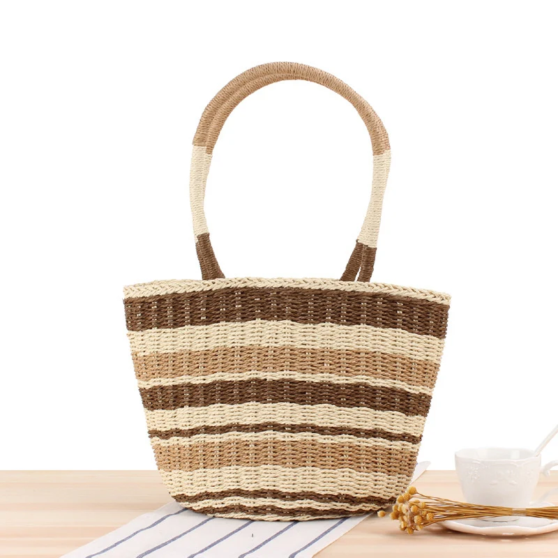 Geflochtene Strandtasche mit breitem Tragegriff Skanto