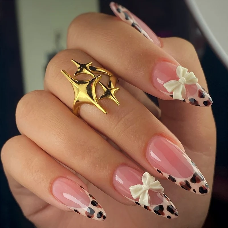 Kunstnagelset mit Glamourösen Leopardenmustern Brehn