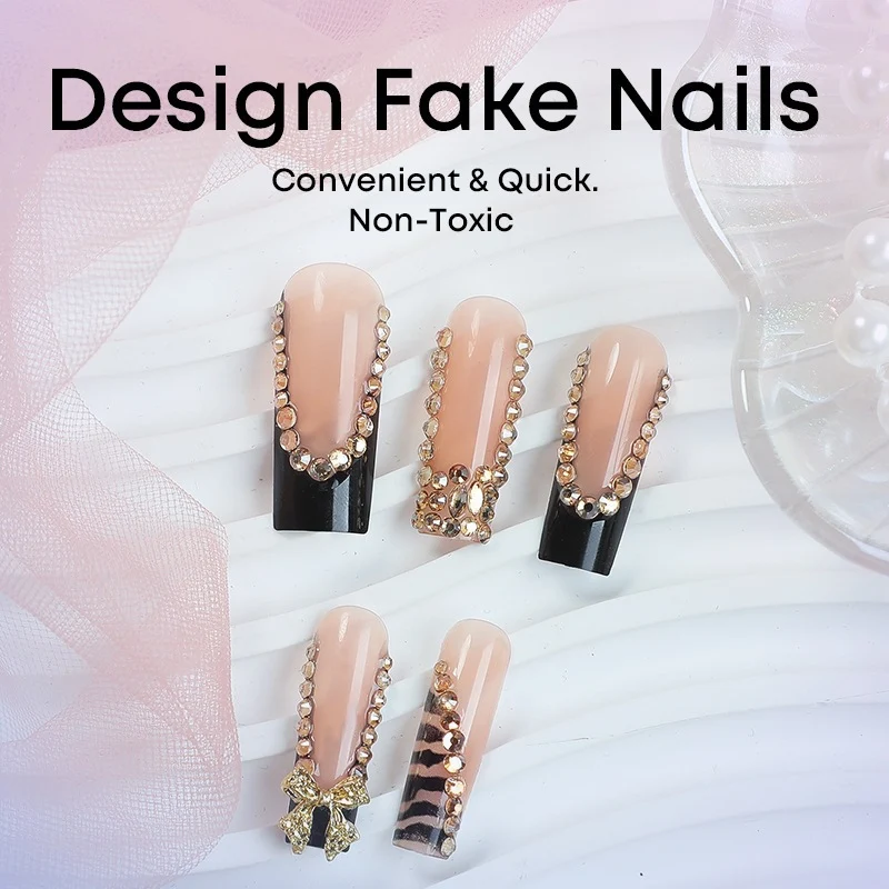 Kunstnagelset mit Glamourösen Akzenten Brehn