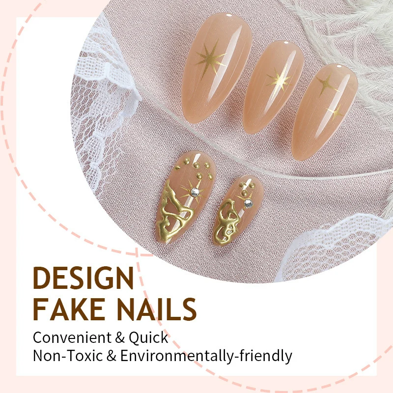 Kunstnagelset mit Glamourösen 3D-Verzierungen Brehn