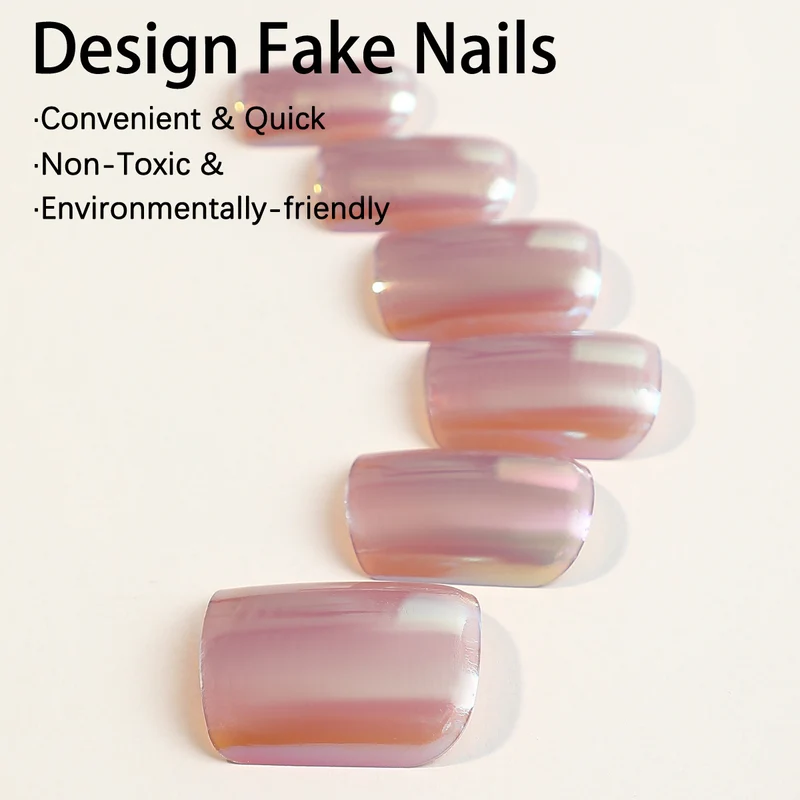 Künstliches Nagelset mit holografischem Effekt Brehn