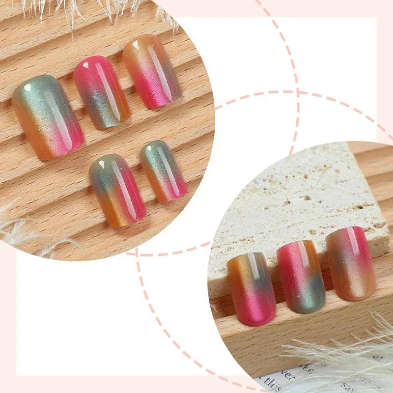 Künstliches Nagelset mit eleganten Farbverlaufs-Design Brehn