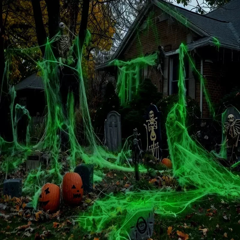 Halloween Deko-Web-Spinnen-Set