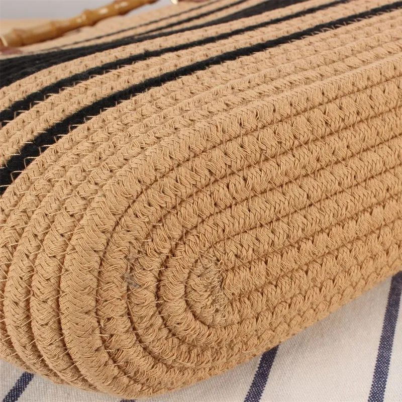 Elegante Korbtasche mit Bambusgriff Skanto