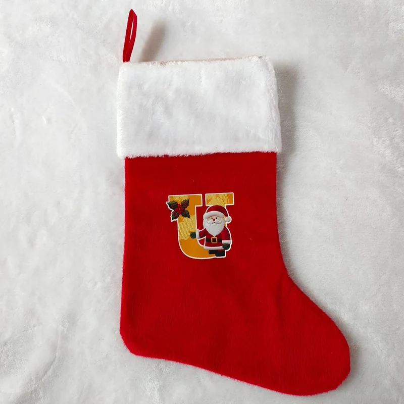 Festlicher Weihnachtsstrumpf mit personalisierbarem Motiv