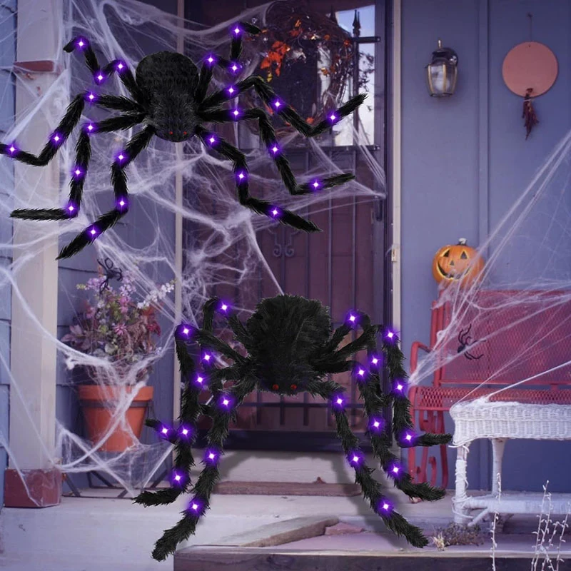 Dekorative und leuchtende Halloween-Spinne