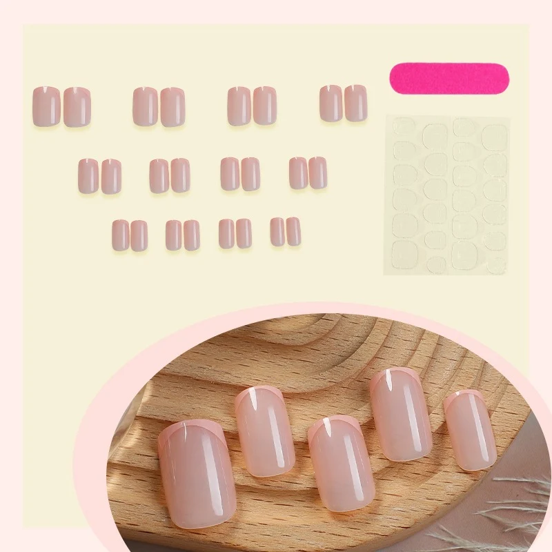 Künstliche Kunstnägel mit elegantem Farbverlauf und Glitzerakzenten Brehn