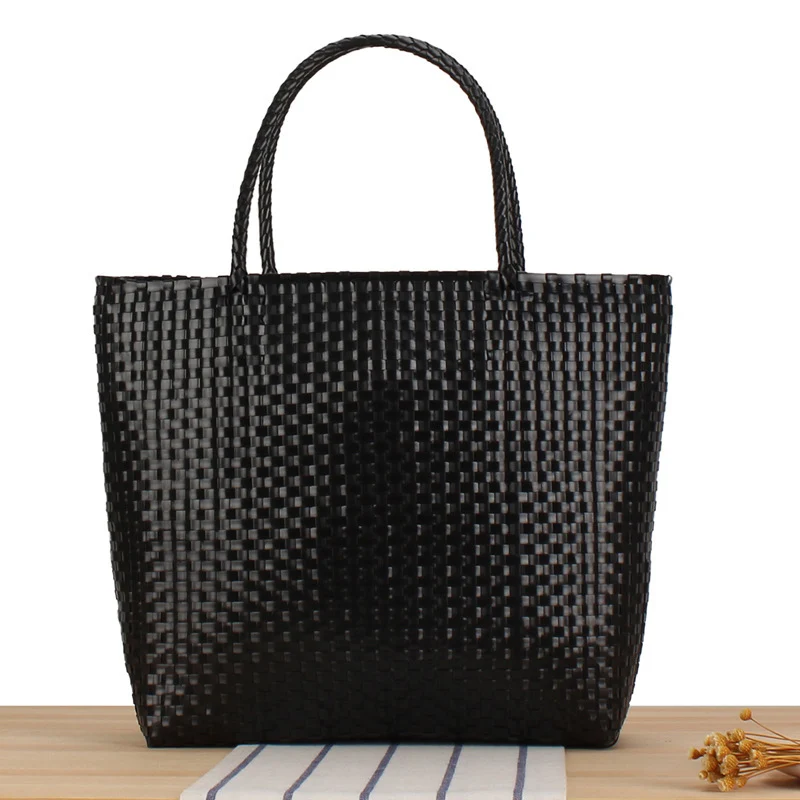 Moderne Strandtasche aus hochwertigem Korbgeflecht Skanto