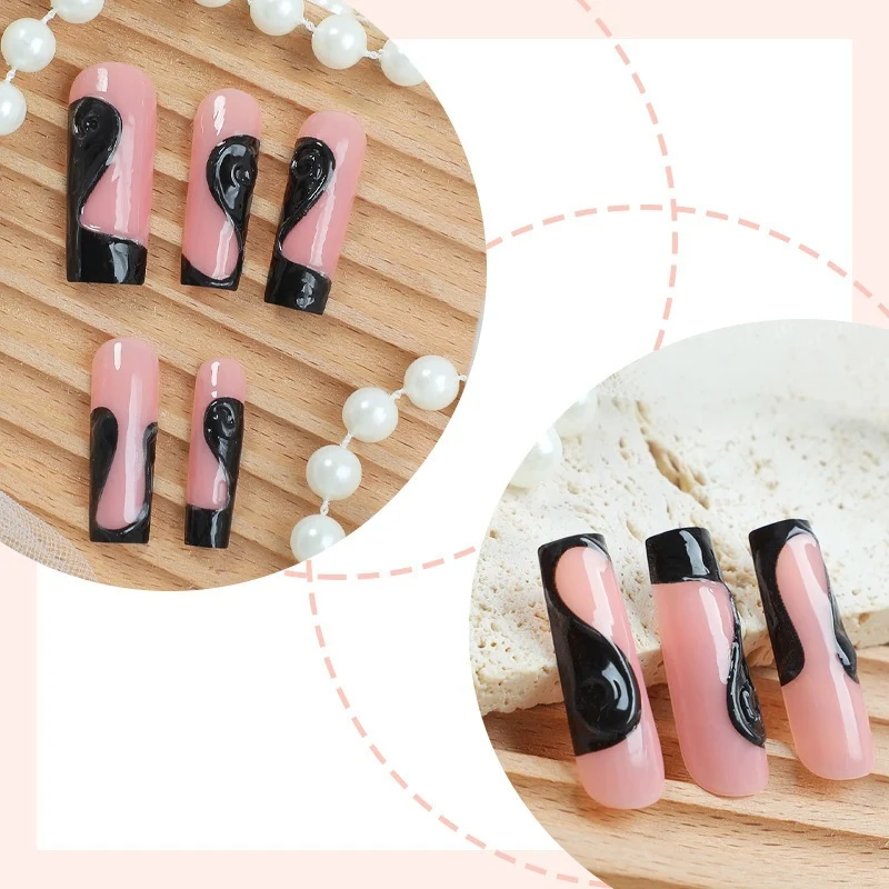Künstliche Fingernägel im trendigen Wellen-Design Brehn