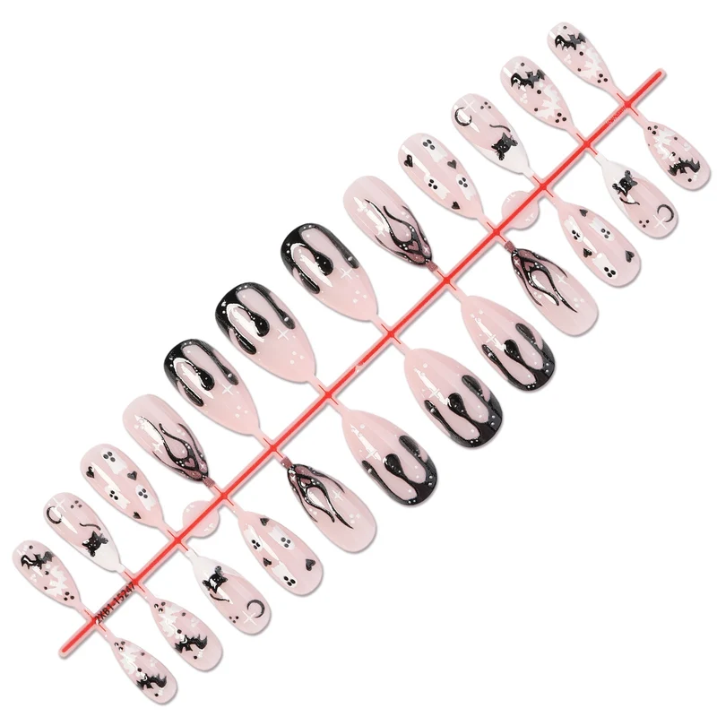 Kreatives Kunstnagelset mit schaurigen Spinnen- und Gespenstermotiven Brehn