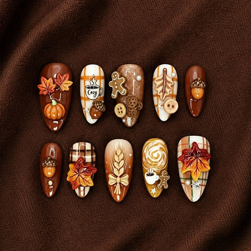 Kreatives Kunstnagelset mit Herbstmotiven Brehn