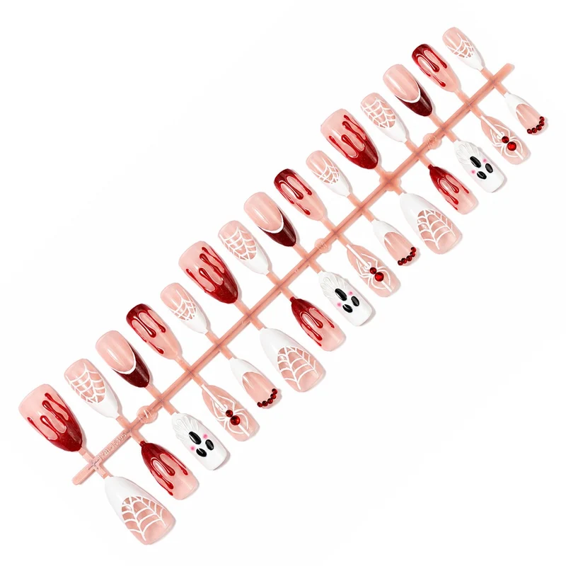 Kreatives Kunstnagelset mit Halloween-Motiven und Glitzerelementen Brehn